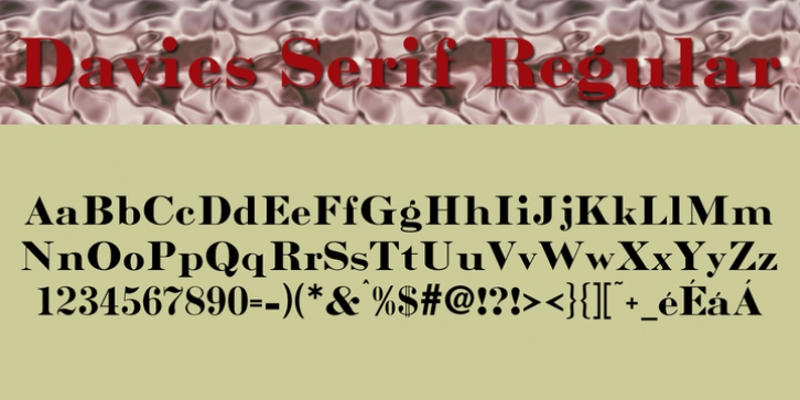Davies Serif font preview