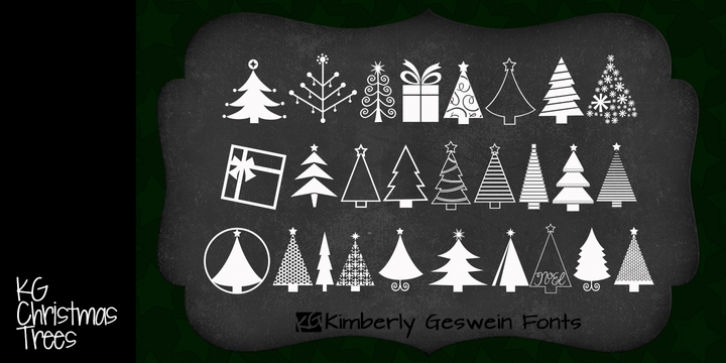 KG Christmas Trees font preview