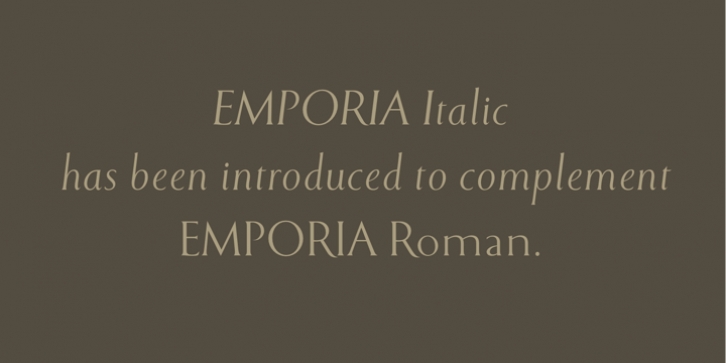 Emporia Roman font preview