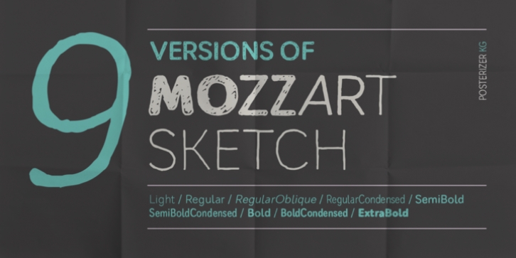 Mozzart Sketch font preview