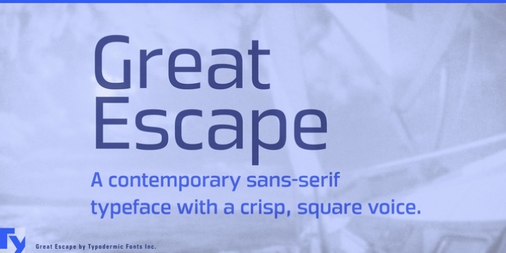 Great Escape font preview