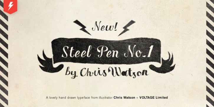 VTG Watson Steel Pen font preview