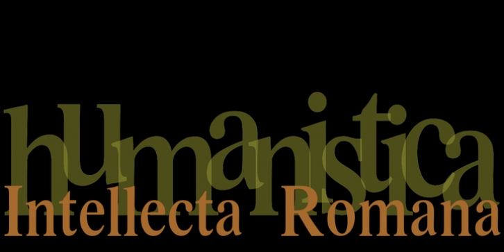 Intellecta Romana Humanistica font preview