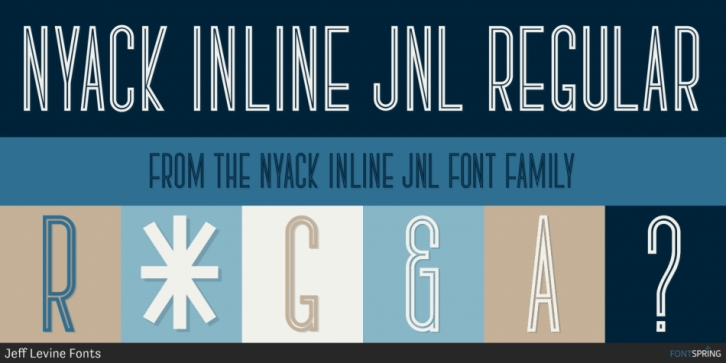 Nyack Inline JNL font preview