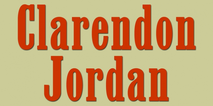 Clarendon Jordan font preview