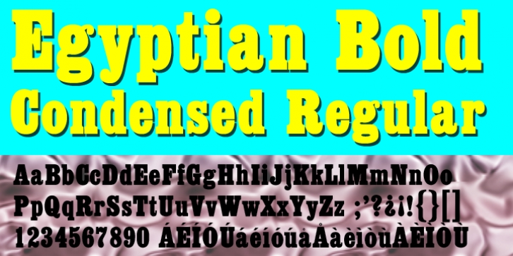 Egyptian ExtraBold Condensed font preview
