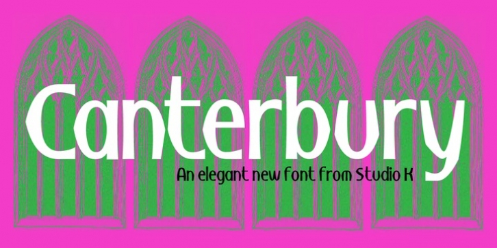 Canterbury font preview