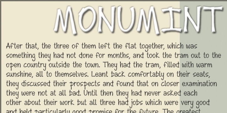 Monumint font preview