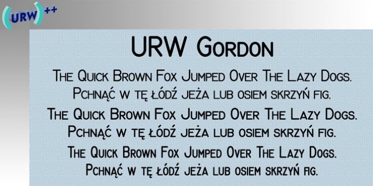 Gordon font preview