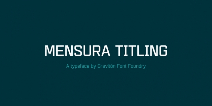 Mensura Titling font preview