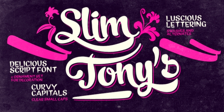 Slim Tony font preview