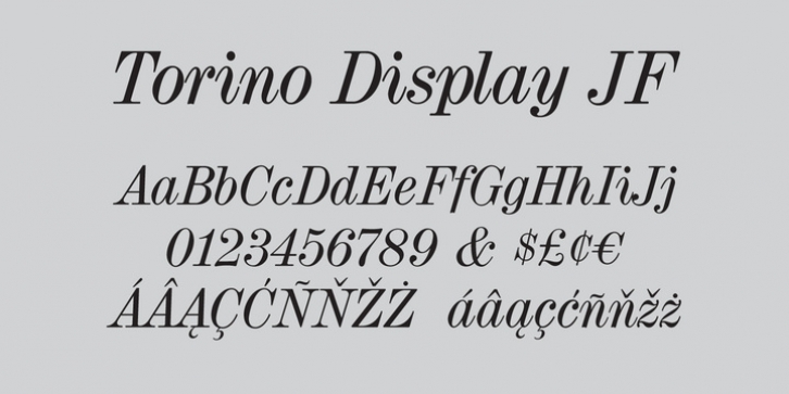 Torino Display JF Pro font preview