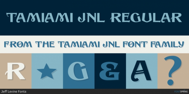 Tamiami JNL font preview