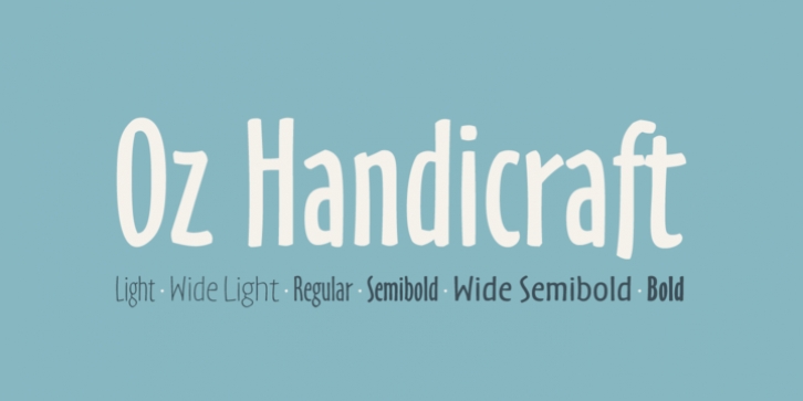 Oz Handicraft BT font preview