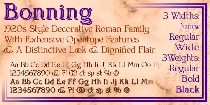 Bonning font preview