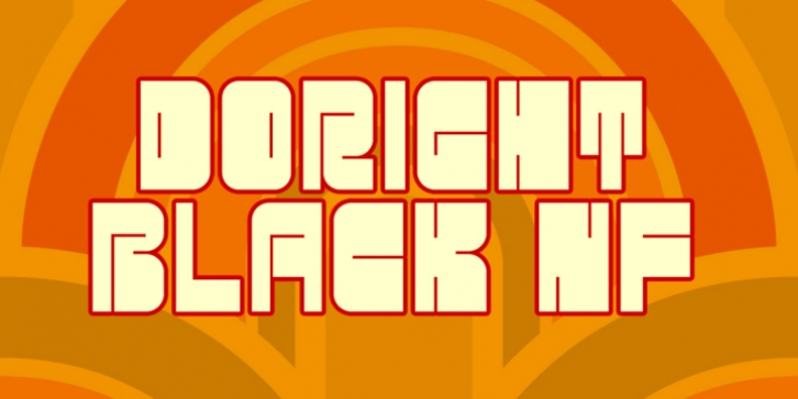 Doright Black NF font preview