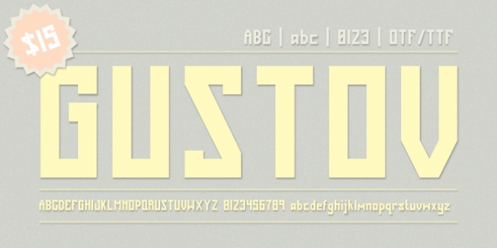Gustov font preview