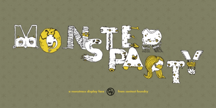 Monster Party font preview