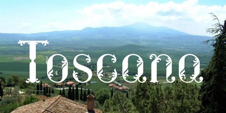 Toscana font preview