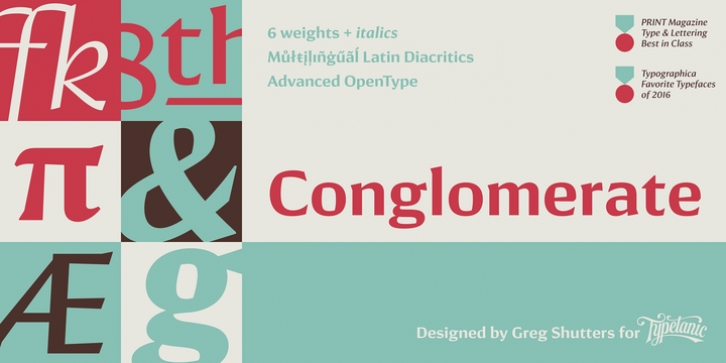 Conglomerate font preview