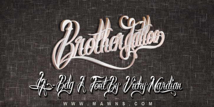 Brother Tattoo font preview