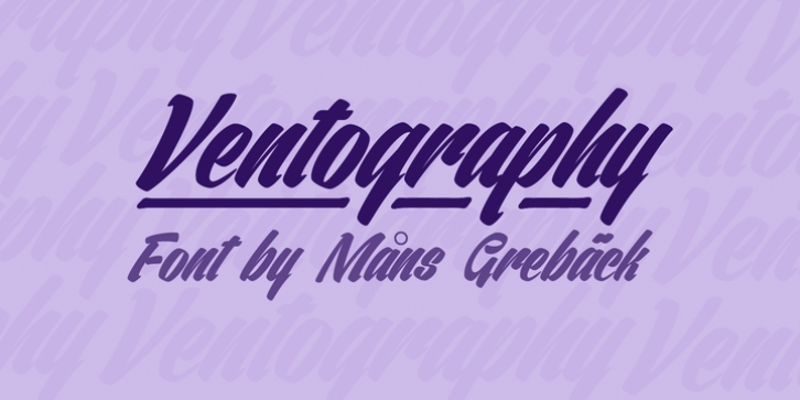 Ventography font preview