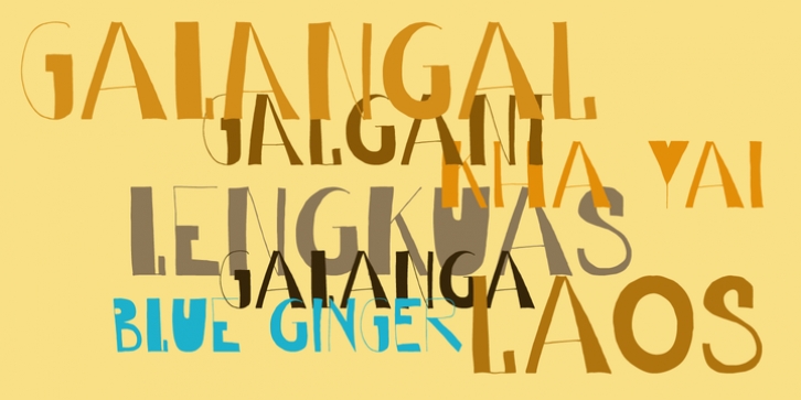 Galangal font preview