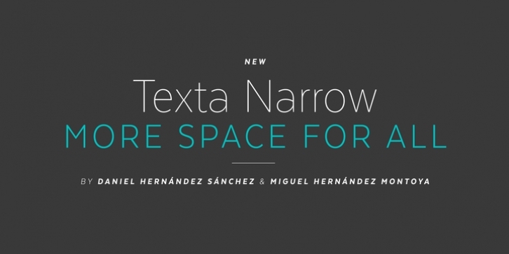 Texta Narrow font preview
