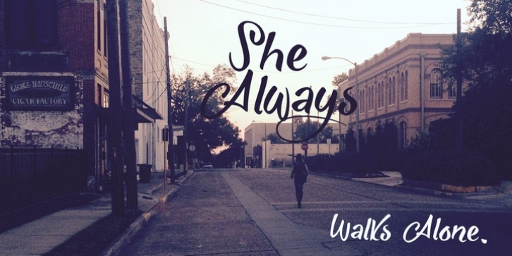 She Always Walk Alone font preview