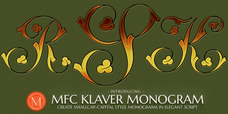 MFC Klaver Monogram font preview
