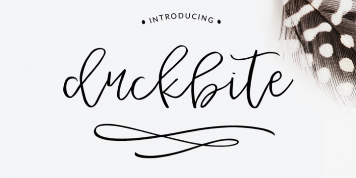 Duckbite font preview