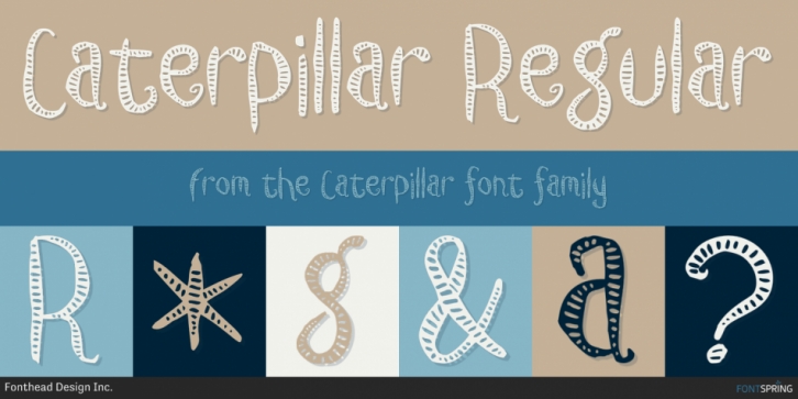 Caterpillar font preview