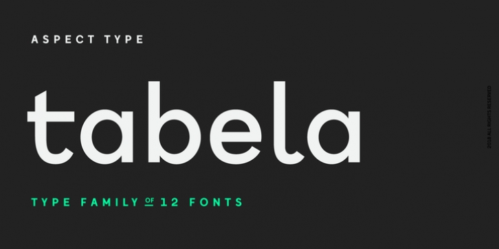 Tabela font preview