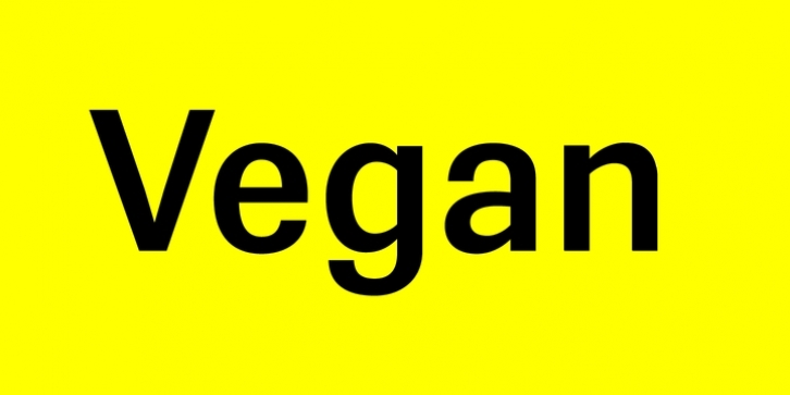 Vegan font preview