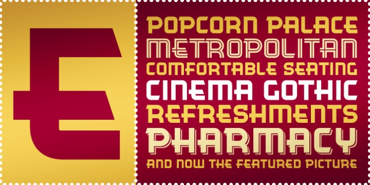 Cinema Gothic BTN font preview