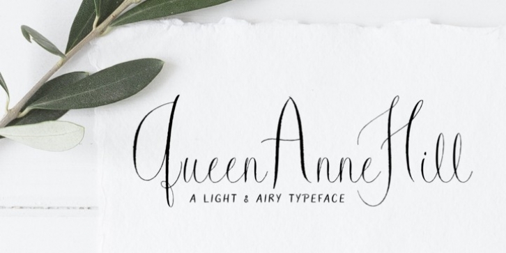 Queen Anne Hill font preview