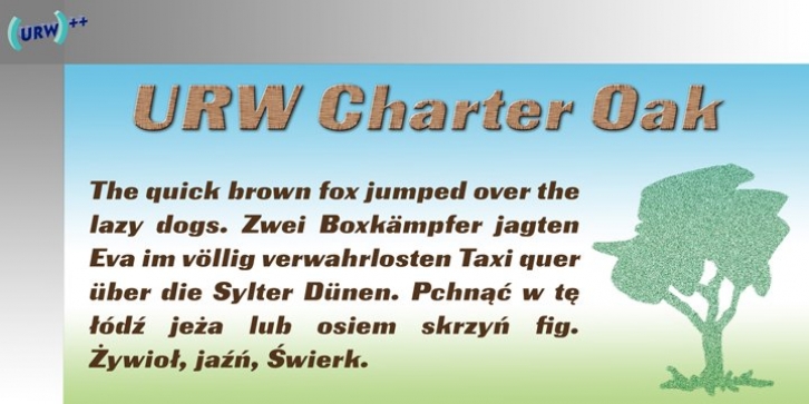 Charter Oak font preview