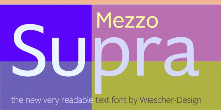 Supra Mezzo font preview