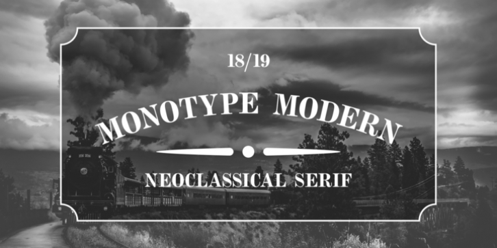 Monotype Modern font preview