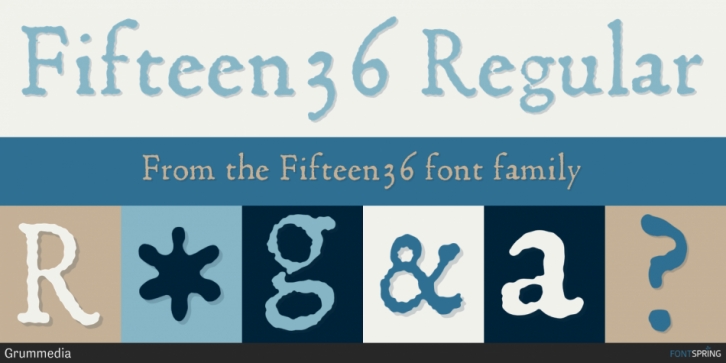Fifteen36 font preview