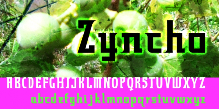 Zyncho font preview