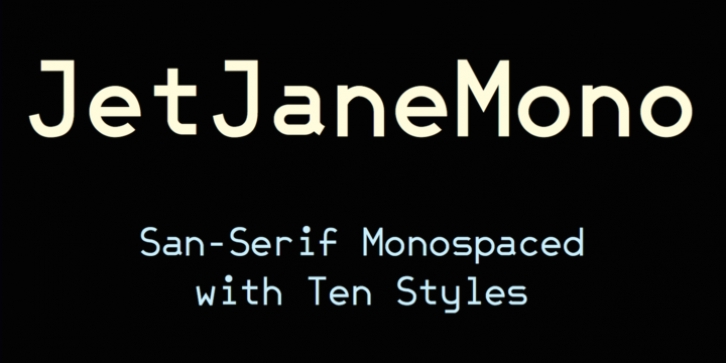 JetJaneMono font preview