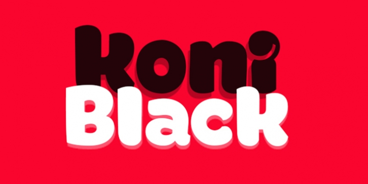 Koni Black font preview