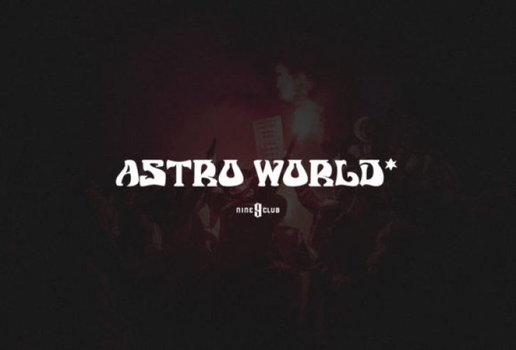 Astro World font preview
