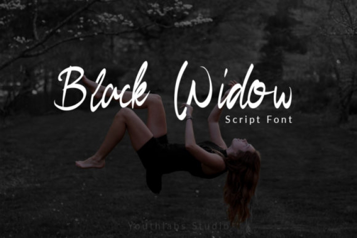 Black Widow font preview