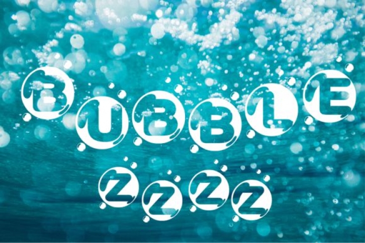 Bubble ZZZ font preview
