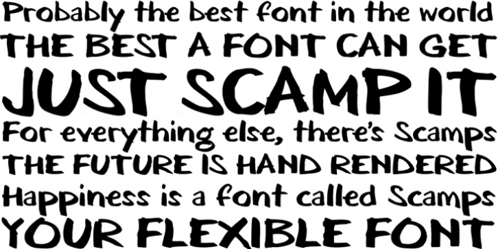 Scamps font preview