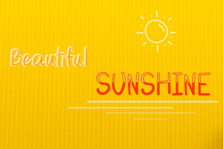 Beautiful Sunshine font preview