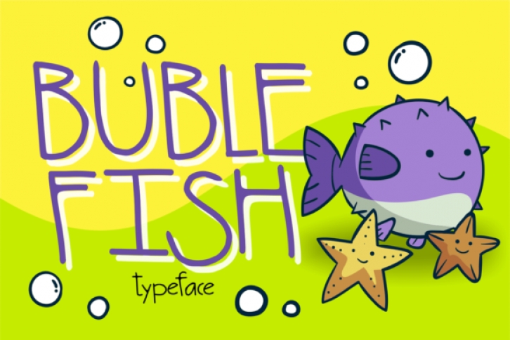 Buble Fish font preview