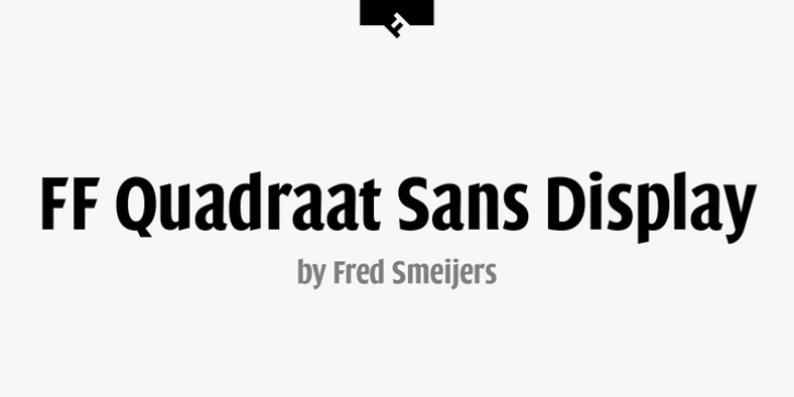 FF Quadraat Sans Display font preview